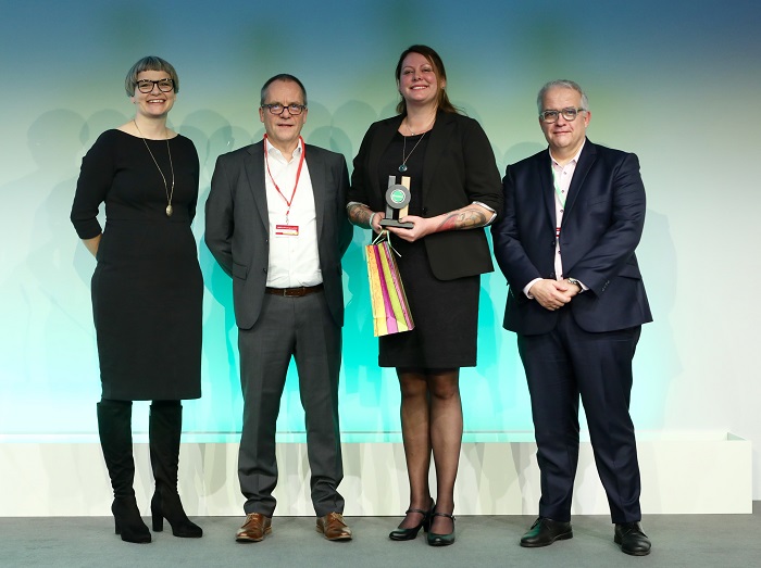 Nadin Frankenstein bei der Pro-Inno-Preisverleihung. (Foto: Thomas Oberländer/Helios Kliniken)