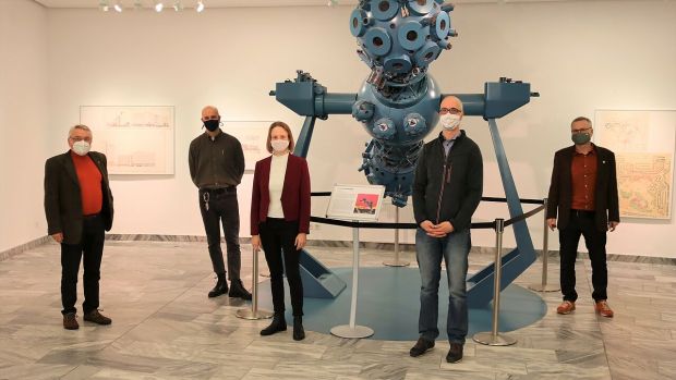 (v.l.) Thomas Prinzler, Torsten Lipski, Prof. Dr. Gwendolyn Sasse, Stefan Gotthold, Josef Zens (Foto: LNDW/LHLK2020)