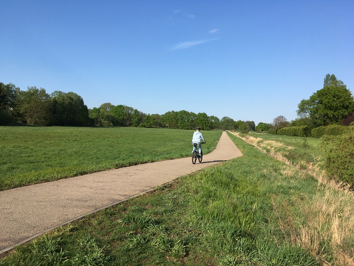 Panke-Radweg entlang der Pölnitzwiesen (Foto: Campus Berlin-Buch GmbH)