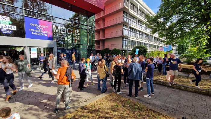Treffpunkt für die Laborführungen. (Foto: Felix Petermann, Max Delbrück Center)