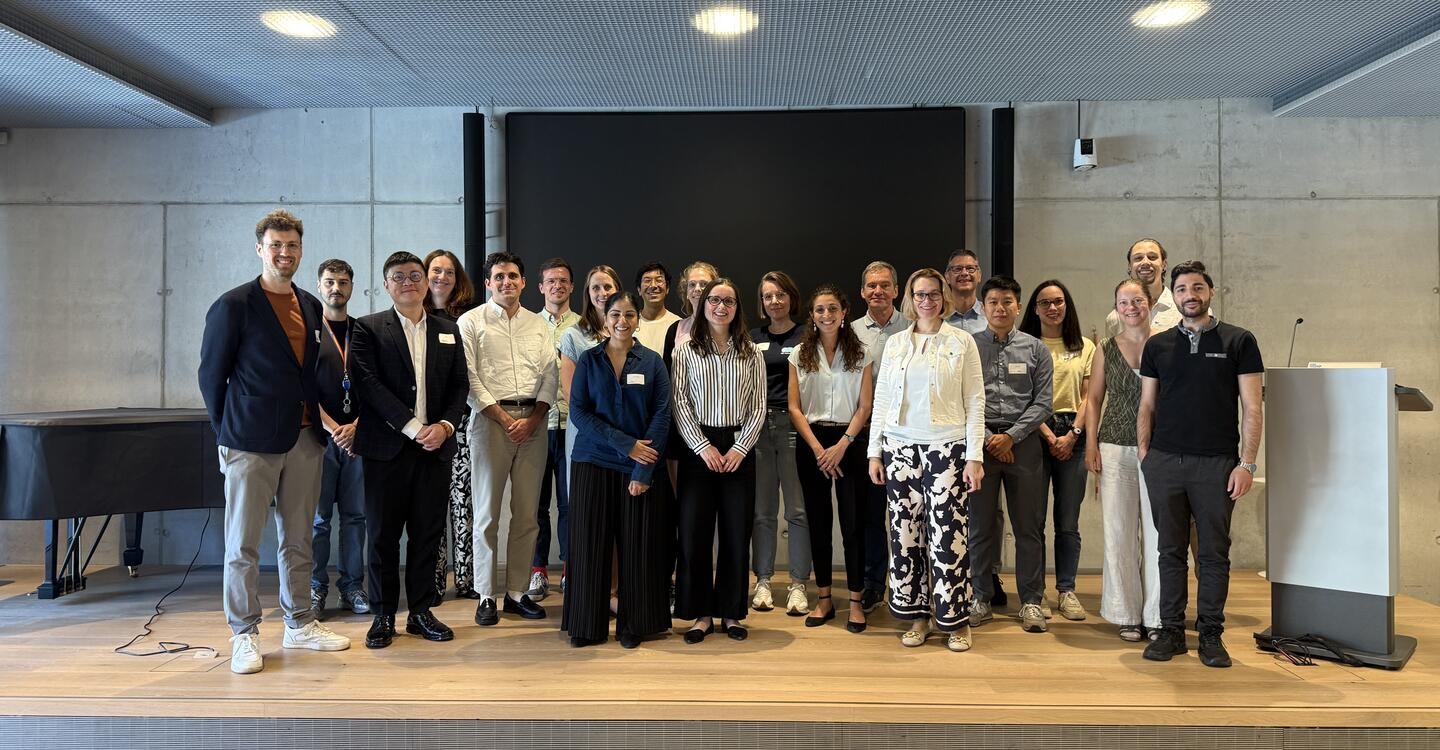 Voller Inspiration und Innovation: Unsere Wissenschaftler*innen auf der Bühne des VC Day.  © Klaas Yperman, Max Delbrück Center